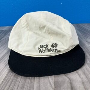 Jack Wolfskin Hat Men's One Size Adjustable Beige Black Outdoor Cap